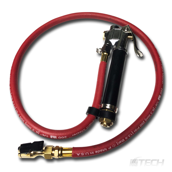 Dill Inflation Gauge 3 ft. Hose Clip-On Chuck - Storage